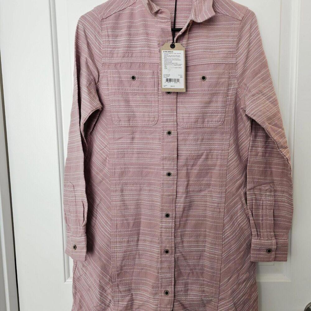 NWT Prana Dyri Dress Pink Textured XS. Outdoorsy Adventure Durable - Picture 1 of 9